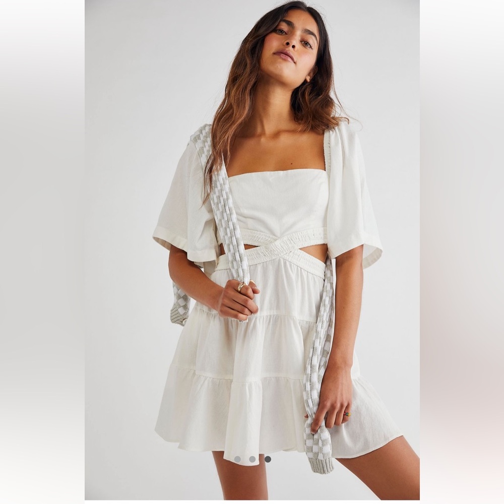 NWT Free People Cross Of Sunlight Mini Dress (M) - Picture 7 of 16